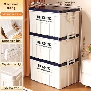 MEIZHUFU | Hộp Lưu Trữ Dung Lượng Lớn có Nắp và Tay Cầm