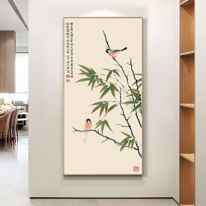 New Chinese Style Decorative Painting Magpie Happiness on Brows Wall Art for Entrance Background Wall Decoration Hanging Picture