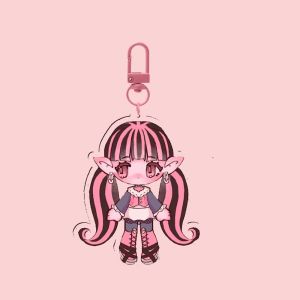 Bandai | for Monster High Anime New Peripheral Clawdeen Wolf Draculaura Two People Acrylic Keychain Cartoon Cute Ornament Fans Gifts
