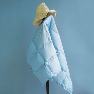 Portable down Blanket Multifunctional Office Nap Blanket Shoulder Shawl Sofa Small Quilt Modern Simple Style Summer Pure Color