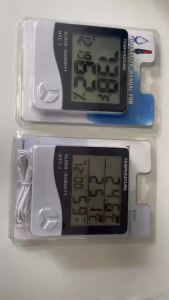 HTC-2/HTC1 Dual Display Indoor Outdoor Thermometer Hygrometer with External LCD Temp Humidity Monitor Weather Station with Clock