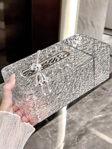 Tissue Box Living Room High-End Entry Lux Creative Tissue Box Coffee Table Multifunctional Remote Control Storage Box Paper Extraction Box Household