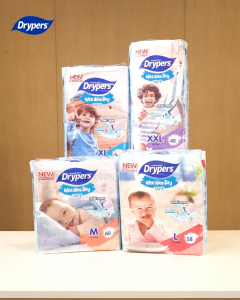 Drypers Wee Wee Dry Tape Baby Diaper M (6-11kg) - Carton