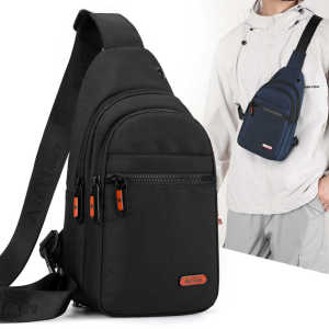 Túi Đeo Ngực Thể Thao Thường Ngày Cho Nam Túi Đeo Vai Đơn Túi Đeo Ngực Oxford Màu Đen Thời Trang Túi Đeo Ngực Thời Trang Cho Nam