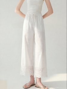 White Loose Summer Skinny Trousers