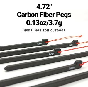 [HODR] Carbon Peg Tent Stakes Pegs Carbon Fiber 12cm 3.7g Ultralight Backpacking Tent Nails Outdoor Camping Equipment Hiking
