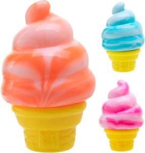 Schylling Nee Doh Ice Cream Sensory Toy Stress Relief Fidget Toy for Anxiety Focus Adults Kids