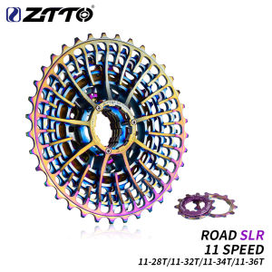 ZTTO Road Bike 11 Speed SLR 11-36T Cassette Gravel Bicycle 11S 34T Rainbow 11s 32T Sprocket Colorful 11-28T