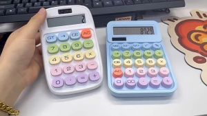 [WG] Candy Style of Calculator Large Display Mechanical Round Button Kalkulator Stationery
