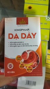 Dạ dày kingphar - Giảm vim loét dạ dày  tá tràng  giảm acid dịch vị  đau dạ dày a  bảo vệ niêm mạc dạ dày - Hộp 40 viên