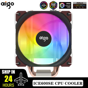 Aigo ICE600SE Cpu Cooler Fan ARGB 6 Heat Pipes 4pin PWM 120MM Case Fan Air Cooler Intel LGA 1700 1200 115X 18XX 2011 AMD AM4 X99