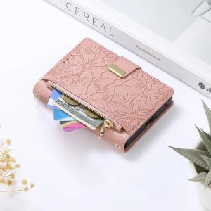 Ốp Điện Thoại Samsung Galaxy Z Fold 8 Ultra Bằng Da PU Có Khóa Kéo Và Khe Đựng Thẻ Bảo Vệ Toàn Diện Cho Fold8