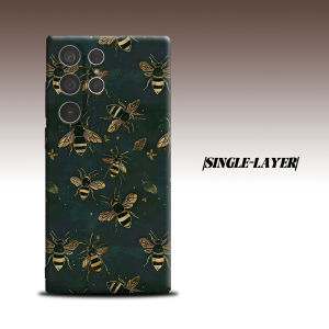 Vintage Gold Bee For Samsung Galaxy S26 S25 S24 A56 A36 Dual Layer Luxury Fashion Full Lens Protective Case
