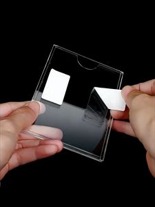 ช่องใส่บัตรอะคริลิคสองชั้น ช่องใส่ป้ายรูปใส่กล่องกระดาษแสดงแผ่นอะคริลิคแก้วนามบัตรใส