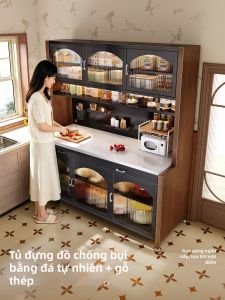MEISD | Kệ Lưu Trữ Bếp Đa Cấp Inox-Gỗ