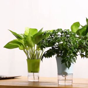 Self Watering Pot Simple Modern Plastic Flower Pot Plant Pot Automatic Absorption Water Pot