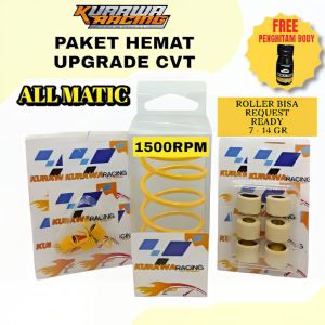 PAKET HEMAT UPGRADE CVT ALL MATIC KURAWA RACING | Roller Bisa Request | UPGRADE PER CVT PER SENTRI 1500 RPM ROLLER SET | CVT | (Beat/Vario/Scoopy/Mio/Nmax/Aerox/Genio/PCX/X Ride/Fino/Lexy/Xeon/Spacy)