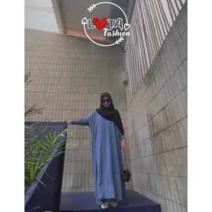 Amily dress kringkel cantik serta adem: DASTER CRINCLE POLOS MODEL TANGAN 3/4