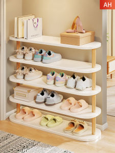 Door Back Entryway Simple Multilevel Wooden Shoe Cabinet