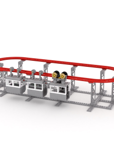 XIAOXIAOGONGCHENGSHI | Domestic Science Model Building Blocks Loop Track Roller Coaster Wobbly Cable Car Set