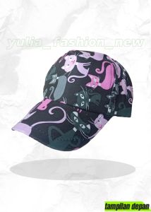 topi baseball anak/character/ motif kucing/prin terbaru