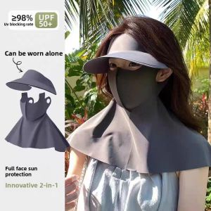 Sun Protection Face Mask Hat for Women