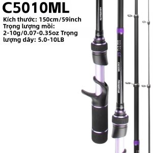 TRY&V | Cần Câu Cá Carbon Siêu Ngắn TRUVEX Lực ML Câu Tay Quay/câu Thả Cần Câu Biển Mini Di Động Câu Cá Suối Câu Mồi Nhẹ