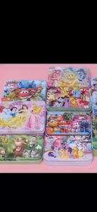 🎉Ready stock🎉 Iron Box Cartoon Mini Puzzle with box kids early development 现货铁盒木质拼图卡通