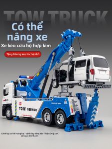 Large Metal Engineering Rescue Vehicles Set Crane Toy Car