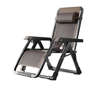 ZHUOLESHI | Folding Recliner Office Balcony Leisure Chair Nap Bed