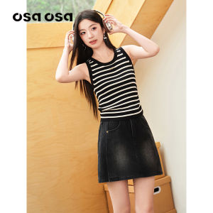 OSA | Body Sculpting Knit Vest Sleeveless Stripe Top