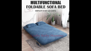 🇸🇬 <LazMall> Foldable Velvet SofaBed Single Sofa Bed Foldable Bed Chair Foldable Sofa Multi-functional Folding Lazy Bed Washable