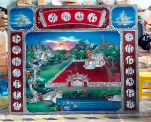 [SẢN PHẨM CAO CẤP] Tranh Sơn Mài – Cửu Huyền Thất Tổ – Size 100x120 cm – Khảm Cừ Thủ Công Tinh Xảo