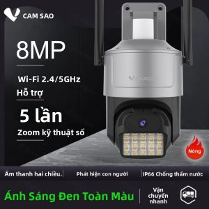 Camera Vstarcam 4K 8MP Ultra HD PTZ Tầm Nhìn Ban Đêm Màu Sắc Đầy Đủ Ngoài Trời Wifi Giám Sát Chống Nước IP66 Camera An Ninh Dạng Dome