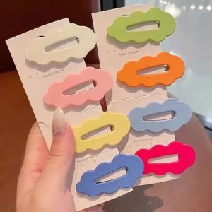 2/4pcs New Trendy Hair Ornament Clouds Hair Clips Sweet Headwear Candy Color HairClips INS Style Hair Accessories for Women