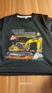 Code8.id DTF Excavator Kaos anak laki-laki kaos anak anak best seller Awan MURAH DAN TRENDY