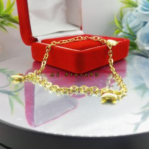 Gelang Tangan Logam Koin Kuningan Asli Rantai Medan