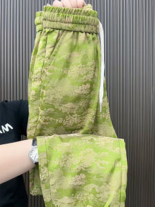 New Chinese Style Ice Silk Thin Casual Pants Womens Nine Points Summer New Arrival High Waist Harlan Pants Asymmetrical Design