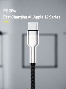 Cáp sạc nhanh C to Lightning 20W cho iPhone ipad Series Baseus Cafule Metal Series (20W Type C to Lightning Fast charge & Data Cable)