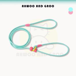 150cm Pet Dog Training Round Rope Light Weight Nylon P Chain Collar Adjustable for Small Medium Dogs Walking Leash Pet Supplies