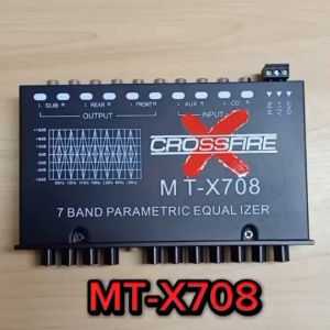 TOP ปรี7แบนรถยนต์แยกซับ กลางแหลมชัด เบสหนัก รุ่นนิยม MT-X708  เครื่องเสียงรถยนต์ ปรีรถยนต์ วอลุ่มกันฝุ่น อลูมีเนียมแท้  มีnologo Crossfire-X 2รุ่น