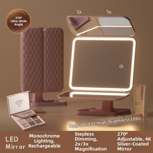 IMLUCKY | LED Foldable Magnifying Makeup Mirror