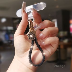 ZHENGEGE | Floral Design Phone Lanyard Ring Ins Stylish Ladies Elegant Anti-Theft Camera Strap