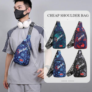 Fashion Crossbody Bag for Men Shoulder Bag All Over Print Sports Bag Travel work leisure With headphone jack