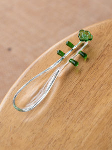 Elegant Glass Tea Spoon Tea Chinese Zen Tea Ceremony Accessories Home Use National Style Dunhuang Wind Glass Pipa