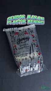 Sendok Makan Plastik Bening isi 25 pcs