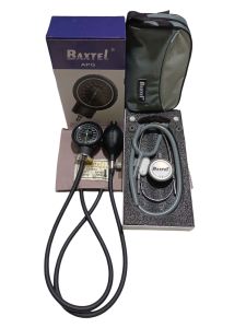 Baxtel APG BLACK Ring Aneriod Sphygmomanometer With Stethoscope Deluxe