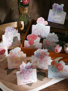 Christmas New Year Creative Handwritten Folding Card Kindergarten Birthday Thank You Gift Cartoon Postcard Reward Memorial Greeting Message Card