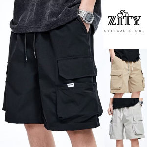 ZITY Mens Summer Multi-pocket Shorts Oversized Casual Pants