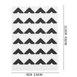 20Sheet Photo Corner Stickers Kraft Paper Self Adhesive 12.5x9cm for Album Scrapbook Frame Card DIY Craft Black